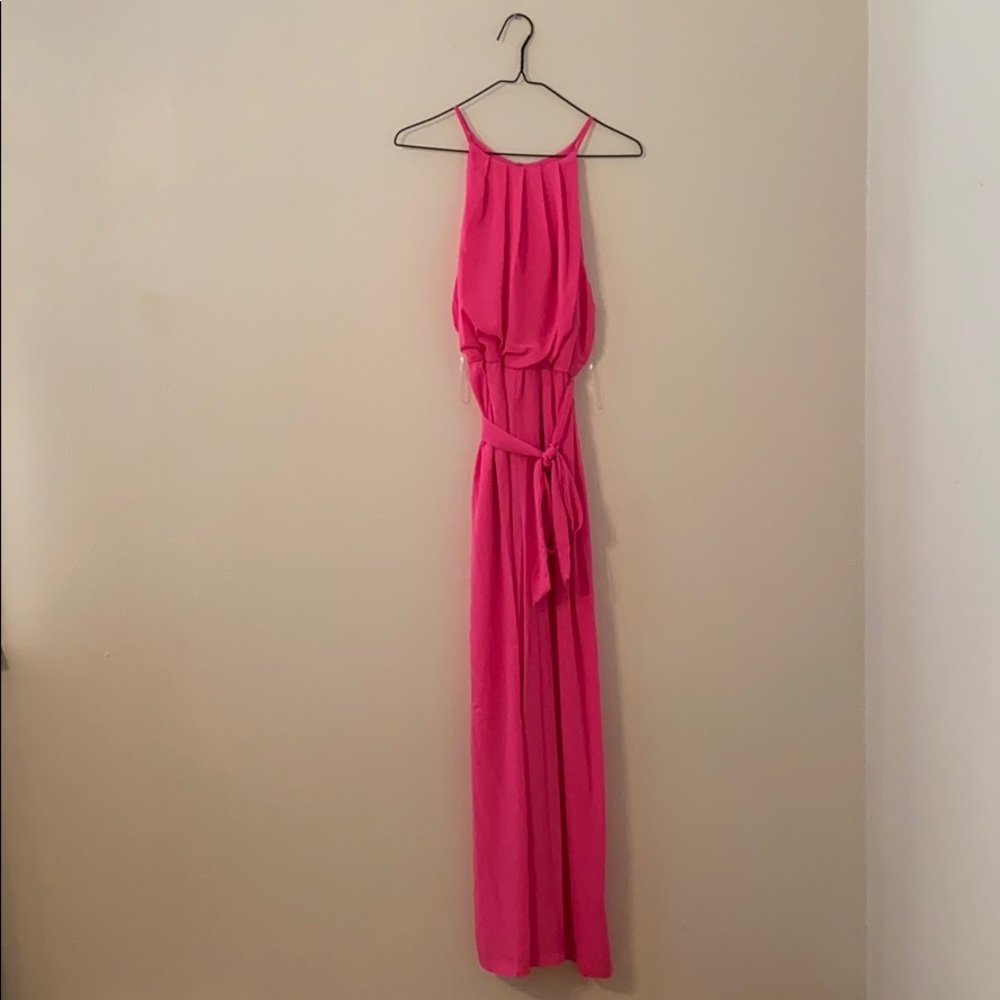 Hot pink jumpsuit
